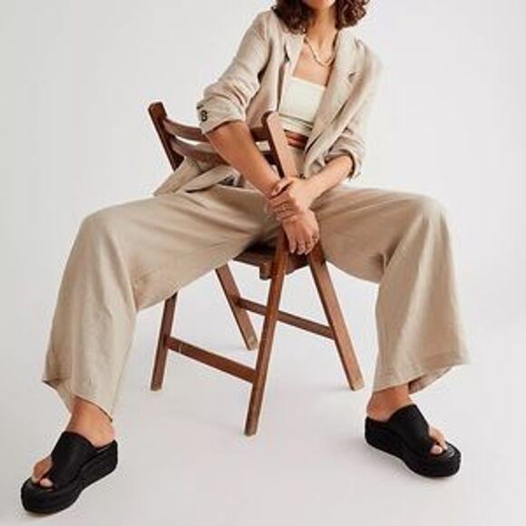 Free People Hayes Flatform Sandals Black Size EU 39 / US 9 - Picture 1 of 11